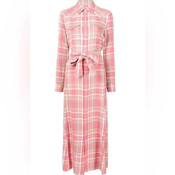 Polo by Ralph Lauren Dresses & Skirts - Polo Ralph Lauren- Pink and Grey Plaid Shirt Dress - Size 0